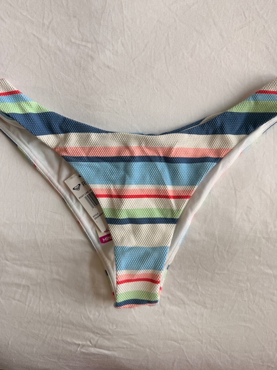 Roxy Other - Roxy Striped Multicolor Women’s Swim Bottom - Blue & Pastel